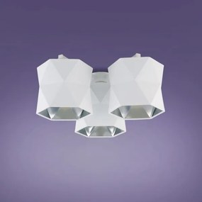 Lampadario da superficie SIRO 3xE27/15W/230V bianco/argento