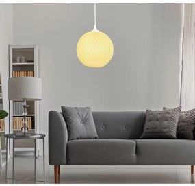 Lampadario su corda JUTE 1xE27/60W/230V giallo