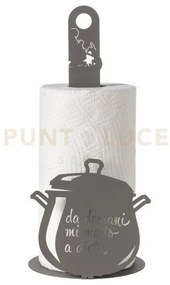 Porta rotolo da cucina "da domani mi metto a dieta" fango