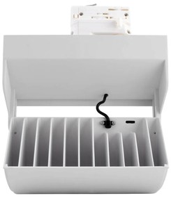 Faro LED 44W Rettangolare per Binario Trifase 100° Bianco con driver Philips No Flickering CRI92 Colore Bianco Caldo 3.000K