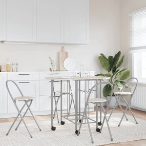 Set Tavolo E Sedie 5 Pz Pieghevoli İn Mdf /