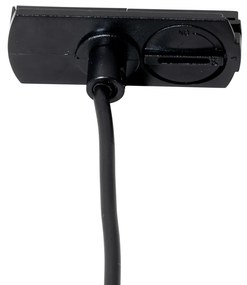 Lampada a sospensione nera moderna per sistema binario monofase - Iconic Frini