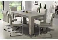 Tavolo allungabile Albatera, Tavolo da pranzo estensibile, Consolle multiuso con allunghe, Cm 160x88h75, Cemento