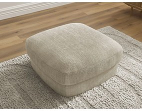 Poggiapiedi beige con rivestimento in ciniglia Leonore – Bobochic Paris