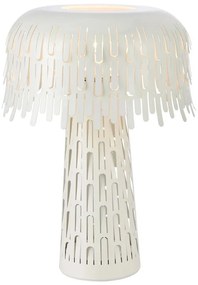 Lampada da tavolo bianca con paralume in metallo (altezza totale 38 cm) Verbera – Markslöjd