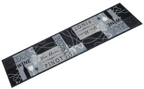 Tappeto Da Cucina Lavabile Grigio Vino 60x300 Cm İn Velluto /
