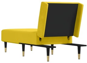 Chaise longue in velluto giallo