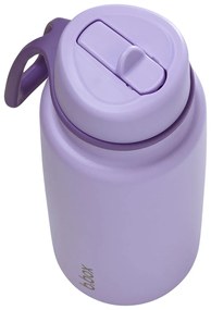 Bottiglia termica in acciaio inox con cannuccia 1l - viola