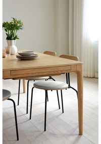 Sedia da pranzo nera e crema Curious - UMAGE