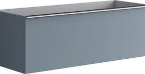 Mobile da bagno sospeso sotto lavabo L 120 x H 40 x P 45.5 cm indaco laccato, 2 cassetti Pixel plain