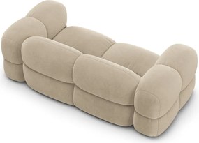 Divano beige con rivestimento in velluto 210 cm Loretto – Cosmopolitan Design