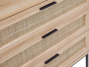 Cassettiera rattan legno chiaro PASCO Beliani