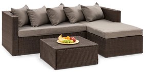 blumfeldt Theia Lounge Set da giardino marrone / marrone