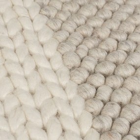 Passatoia beige tessuta a mano in misto lana 60x230 cm Minerals Patchwork - Flair Rugs