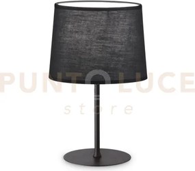 Base per lume in metallo set up piccolo 1 luce attacco e27 nero