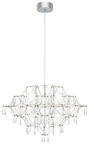 Lampadario LED argentato ø 80 cm Efesos – Markslöjd