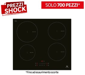 Piano cottura a induzione 4 zone MKHI64EBK MASTER KITCHEN nero