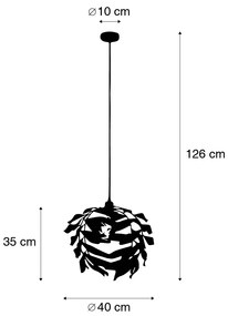 Lampada a sospensione vintage oro antico 40 cm - Linden