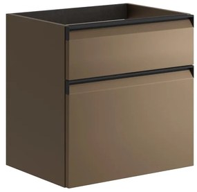 Mobile da bagno sotto lavabo Fusion giallo L 59.5 x H 60 x P 45.5 cm 2 cassetti, lavabo non incluso