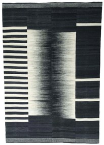Kilim Tappeto persiano 320x220 Nero (Iran) Tessuto A Mano