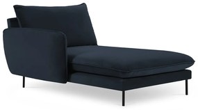 Poltrona in velluto blu scuro (angolo sinistro) Vienna - Cosmopolitan Design