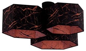 Duolla - Lampadario a plafone ROLLER TRIO HEX 3xE27/15W/230V nero/rame