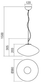 Redo 01-1619 - Lampadario a sospensione con filo ABSOLUTE 1xE27/42W/230V grigio