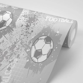 Carta da parati – Pallone da Calcio in Grigio