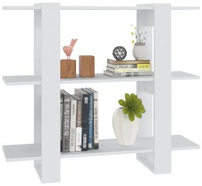 Libreria/divisorio bianco 100x30x87 cm