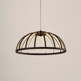 Lampada LED a sospensione Lucande Attea, nero, Ø 40 cm, alluminio