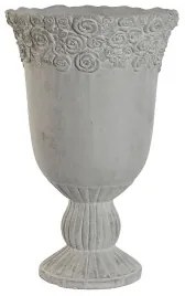 Vaso Home ESPRIT Bianco Cemento Romantico Consumato 31 x 31 x 49 cm