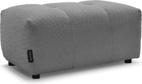 Poggiapiedi grigio con rivestimento in bouclé Roxelane – Bobochic Paris