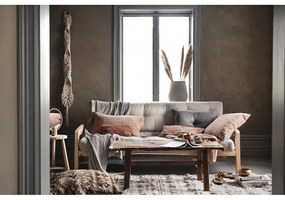 Divano letto in velluto a coste rosa 204 cm Grab Carob - Karup Design