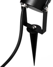 Set di 3 faretti da giardino neri con cavo e spina IP65 - Done