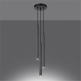 Lampadario grigio in calcestruzzo ø 19,5 cm Fideus – Sollux