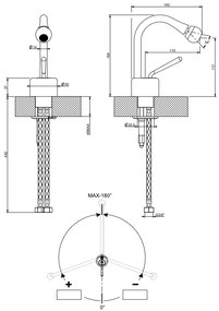 Miscelatore bidet senza scarico cromo Goccia 33807 Gessi