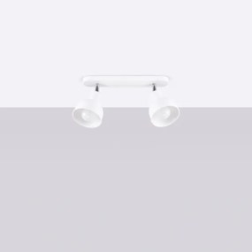 Sollux SL.1314 - Faretto ELBA 2xE27/15W/230V bianco