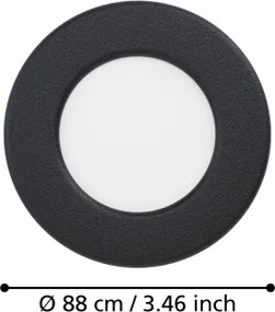 Eglo 901386 - Faretto da incasso LED FUEVA LED/3,7W/230V Ø 8,8 cm nero