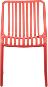 Sedia da pranzo rosso chiaro in plastica Glee – Leitmotiv