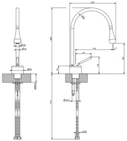 Miscelatore lavabo bocca corta ad ombrello senza scarico cromo goccia 33601 gessi