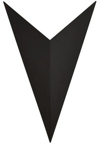 Applique Minimal Triangolare 1 Luce Indiretta Agni In Acciaio Nero