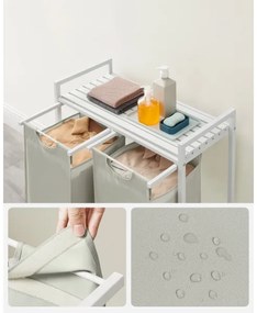 Cesto per la biancheria REX bianco