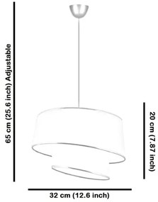 Lampadario a sospensione con cavo BARETTE 1xE27/60W/230V crema