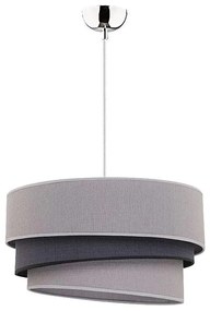 Duolla - Lampadario a sospensione con filo TRIO 1xE27/40W/230V diametro 45 cm grigio/nero