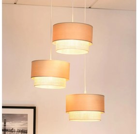 Brilagi - Lampadario a cavo ARIZONA BOHO 3xE27/15W/230V beige/bianco