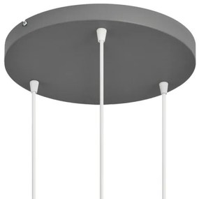 Lampadario a sospensione con filo VOLTA 3xE27/15W/230V diametro 42 cm grigio