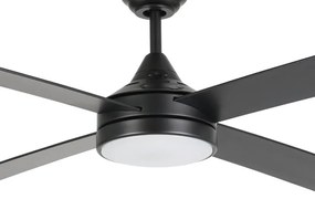 Ventilatore Trinitad 1 Acciaio Nero Opaco E Acrilico Bianco Led Cct