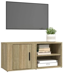Mobile porta tv rovere sonoma 80x31,5x36 cm legno multistrato