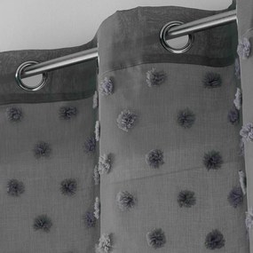 Tenda in voile antracite 140x240 cm Melusine - douceur d'intérieur