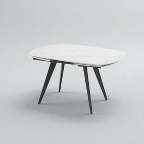 Tavolo allungabile 130-190x80 cm piano marmo Bianco - ALMOR